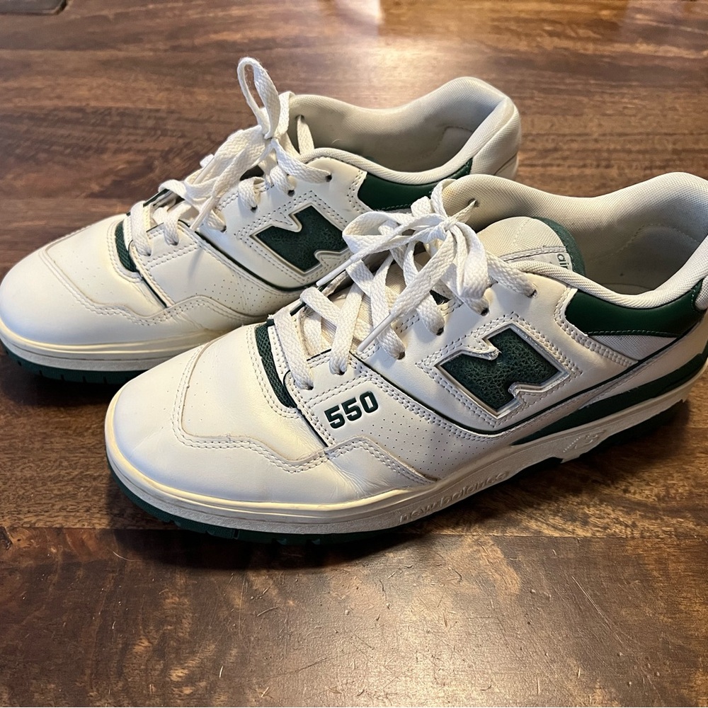 New Balance Aime Leon Dore 550 White and Green Sneakers 10.5